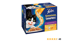Felix Sensations Crunchy Cat food +1 (12x100g)