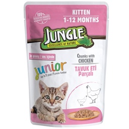 Jungle Kitten pouch Chicken in gravy 100g (single piece)