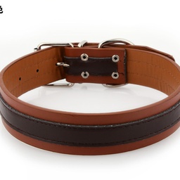 Large Leather Collar (Brown and Coffee)