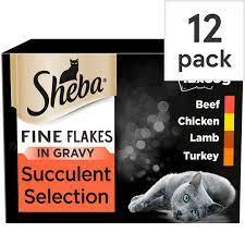 Sheba Fine Flakes Succulent Selection (12*85g in Gravy)