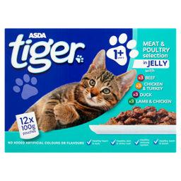 Tiger +1 Cat Wet Pouch Meaty +Poultry Selection