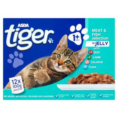 Tiger +1 Cat Wet pouch (Meaty and Fish Selection) 12 pack