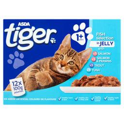 Tiger +1 Cat wet pouch (Fish Selection)
