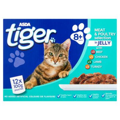 Tiger 8+ Cat Wet Pouch Meaty +Poultry Selection