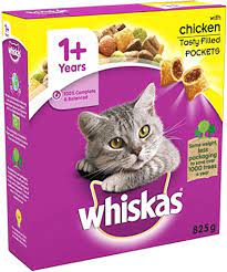 Whiskas +1 Dry Cat food  Chicken (825g)