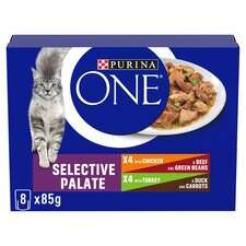 Purina One Adult Selective Palate (Chicken and Turkey) 8 x 85g