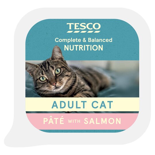 Tesco PATE with Salmon (Adult Cat Wet Food)
