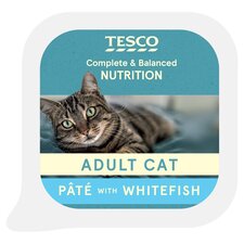 Tesco PATE with White Fish (Adult Cat Wet Food)