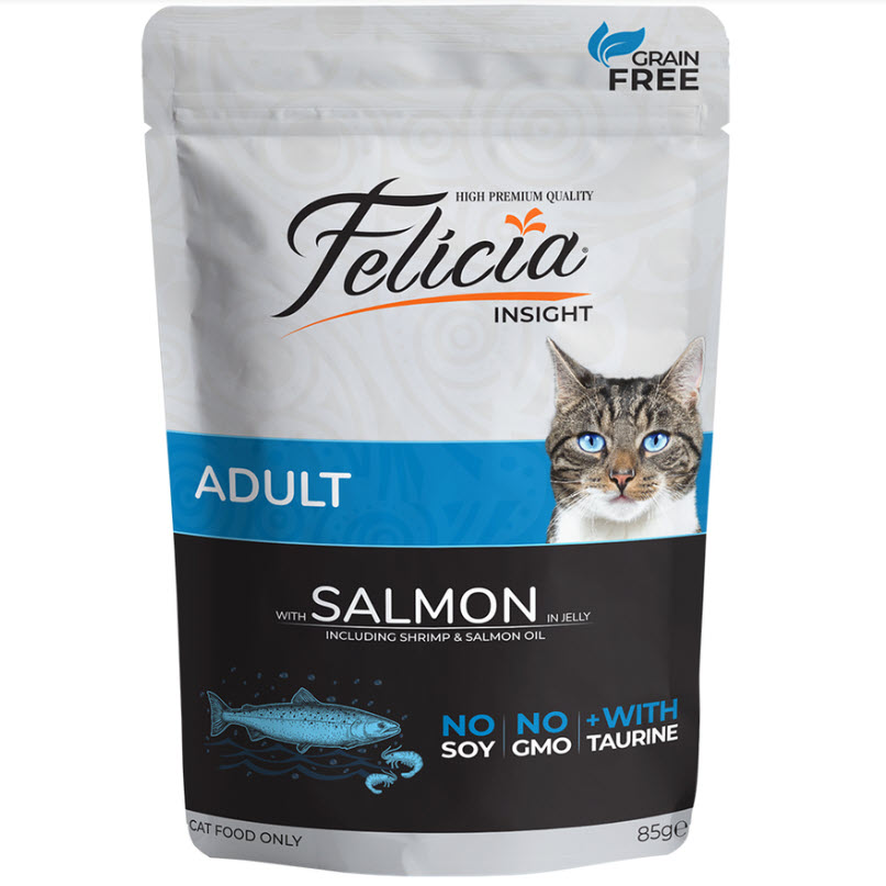 Felicia Adult Cat Wet Pouch (12×85g) Salmon