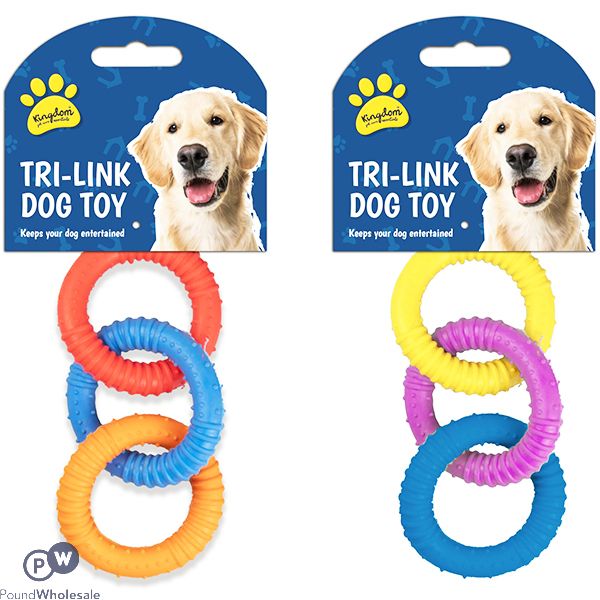 Kingdom Rubber Tri-link Dog Toy (Ring)