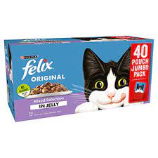 Felix Original Wet pouch +1 (40 pack) Mixed Selection in Jelly