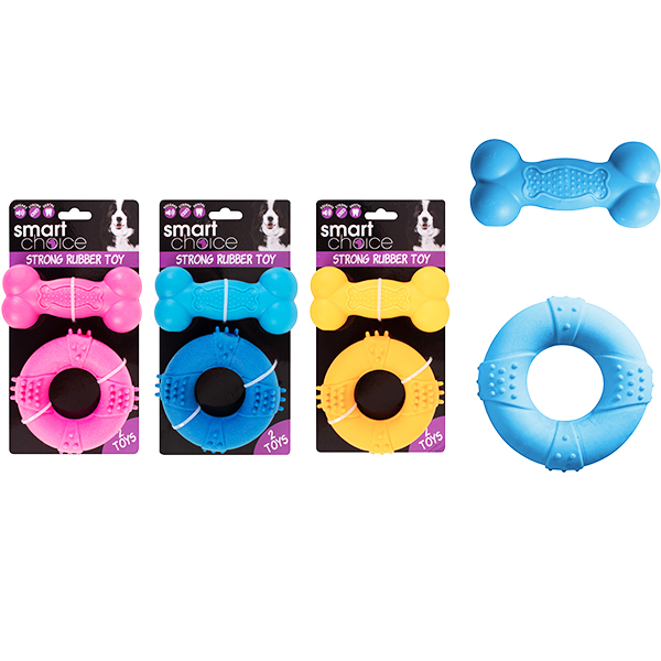 Smart choice Strong Rubber Ring and Bone Toy