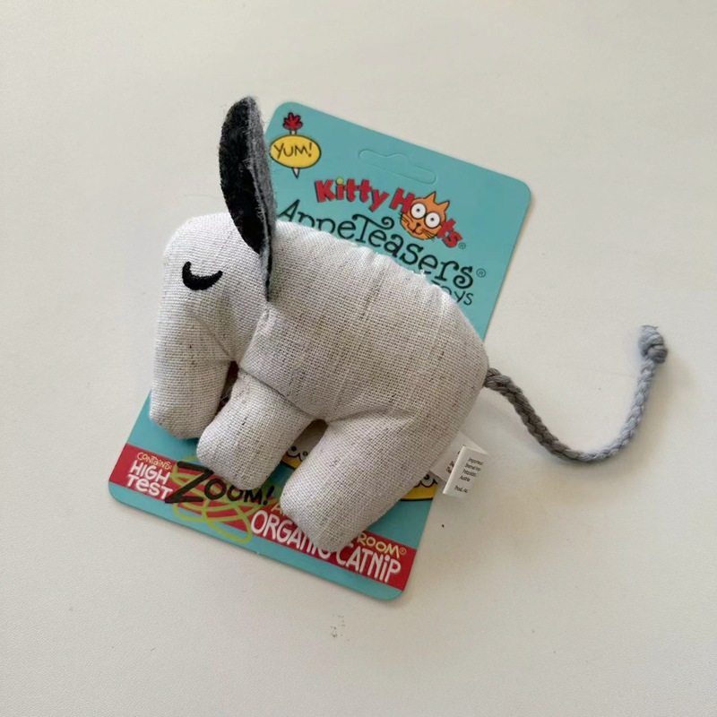 Kitty Hoots Cat Appeteasers Catnip Toy (Burlap Elephant Toy)