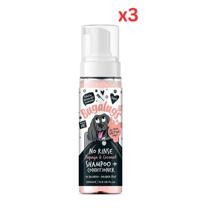 Bugalugs No rinse Cat Shampoo and Conditioner (Papaya and Coconut) 200ml