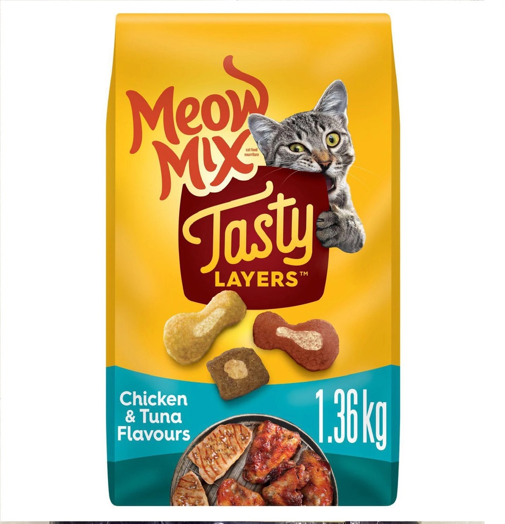 Meow Mix Tasty Layers Chicken and Tuna (1.36kg)