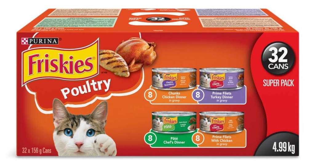 Friskies Poultry Cat wet food (32 pack)