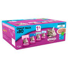 Whiskas +1 Wet food Fish Selection (80 pack)