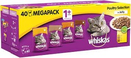 Whiskas 1+ Wet Pouch Poultry Selection (40 Pouches) 
